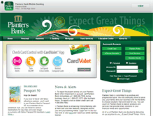 Tablet Screenshot of plantersbankonline.com